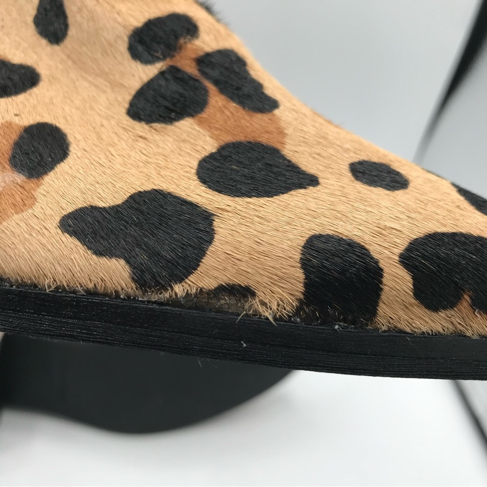 NWOB COLE HAAN Grand‎ OS Sz 6 Joanna Calf Hair Leopard Animal Print Bootie Boots - Picture 7 of 14